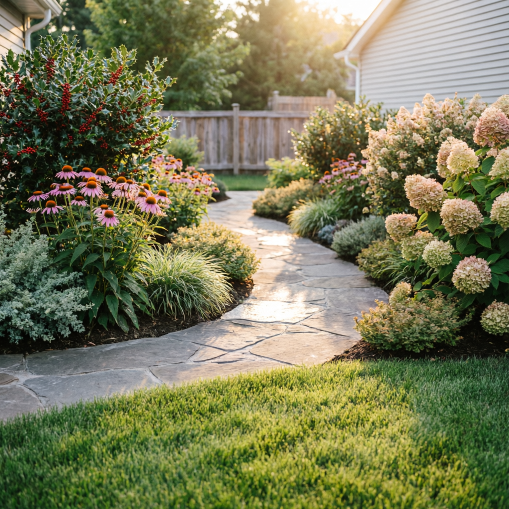 Residential landscape installation