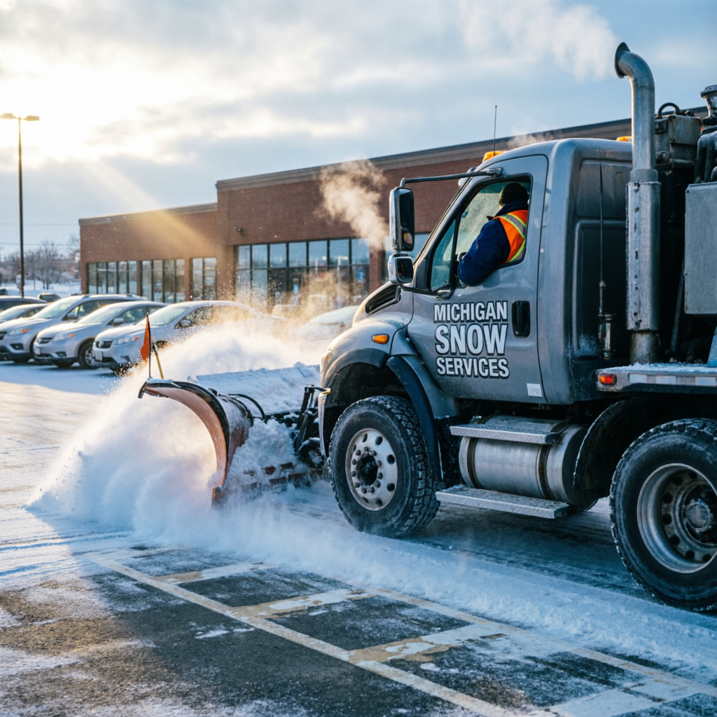 Snow plowing service